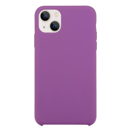 For iPhone 13 Solid Silicone Phone Case(Purple) by bashfashion