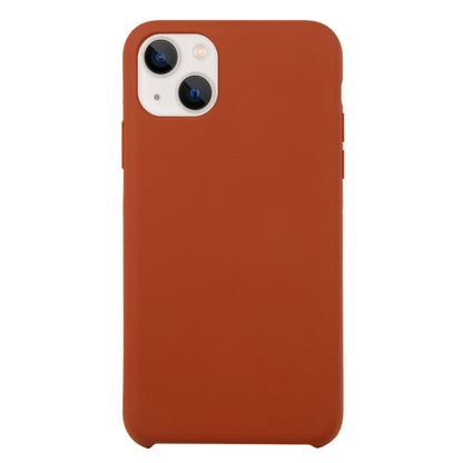 For iPhone 13 Solid Silicone Phone Case(Saddle Brown) by bashfashion