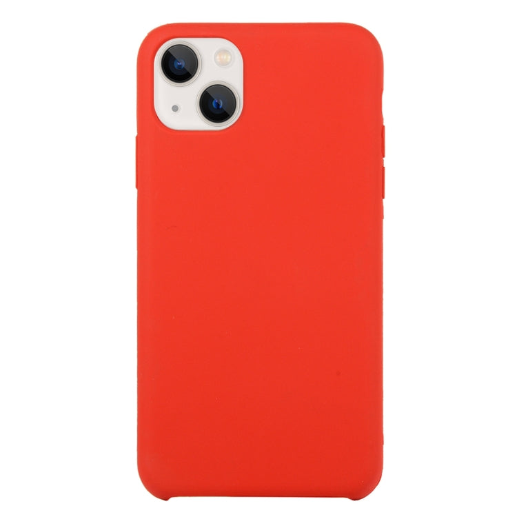 For iPhone 13 Solid Silicone Phone Case(China Red) by bashfashion
