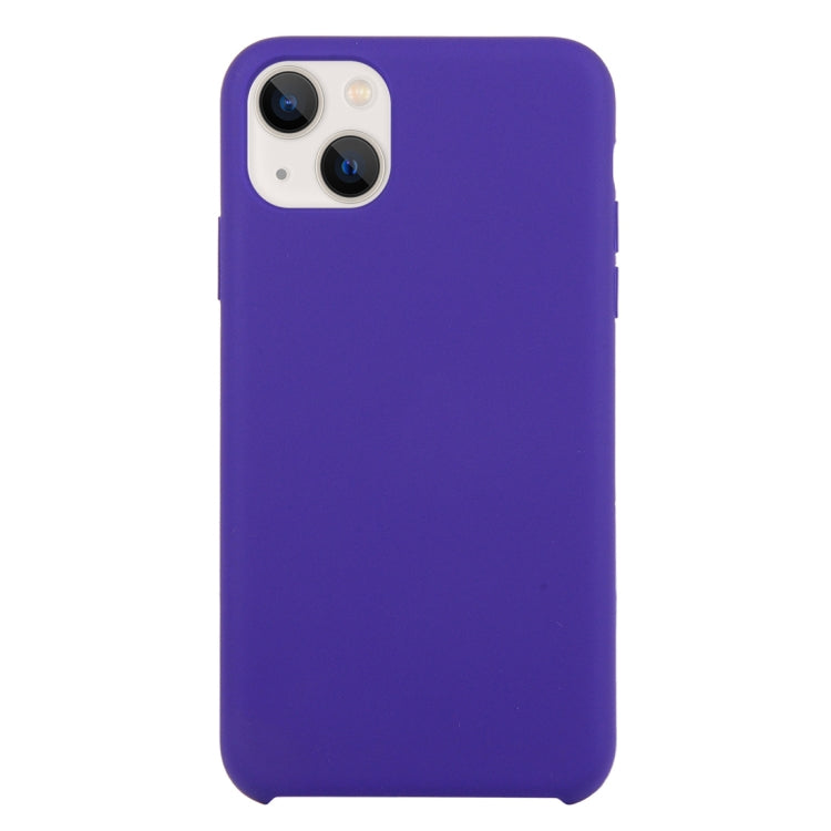 For iPhone 13 Solid Silicone Phone Case(Deep Purple) by bashfashion
