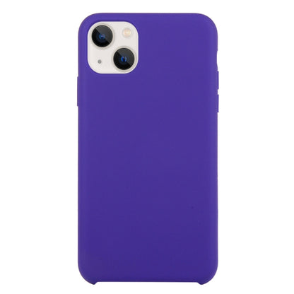 For iPhone 13 Solid Silicone Phone Case(Deep Purple) by bashfashion