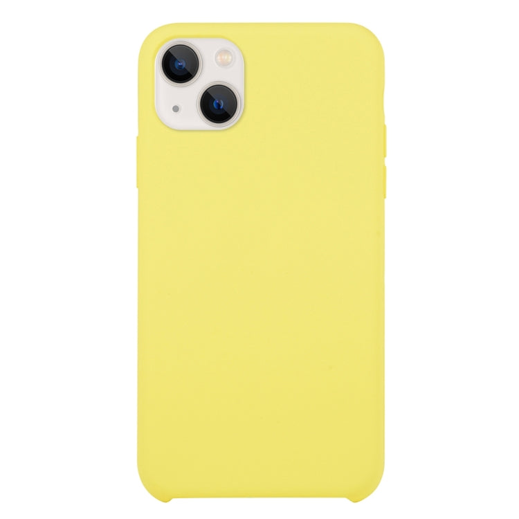 For iPhone 13 Solid Silicone Phone Case(Shiny Yellow) by bashfashion