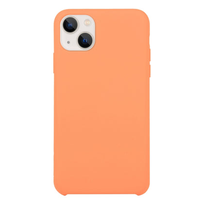 For iPhone 13 Solid Silicone Phone Case(Apricot Orange) by bashfashion