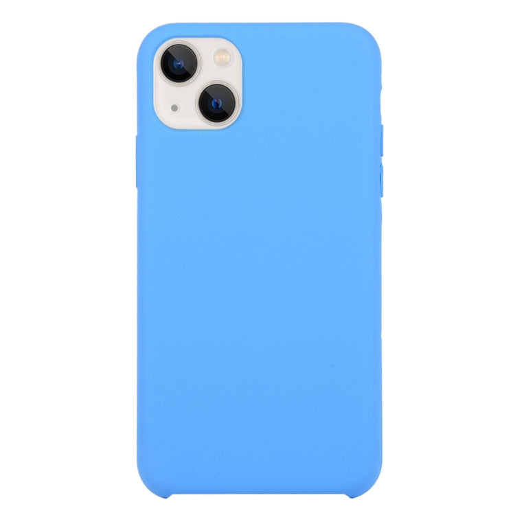 For iPhone 13 Solid Silicone Phone Case(Deep Blue) by bashfashion