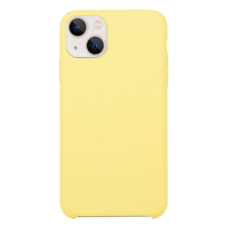 For iPhone 13 Solid Silicone Phone Case(Yellow) by bashfashion