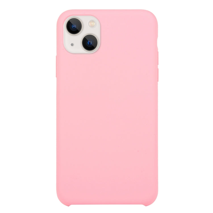 For iPhone 13 Solid Silicone Phone Case(Rose Pink) by bashfashion