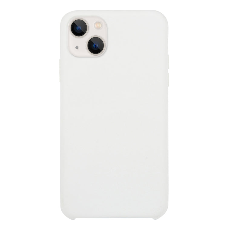 For iPhone 13 Solid Silicone Phone Case(White) by bashfashion
