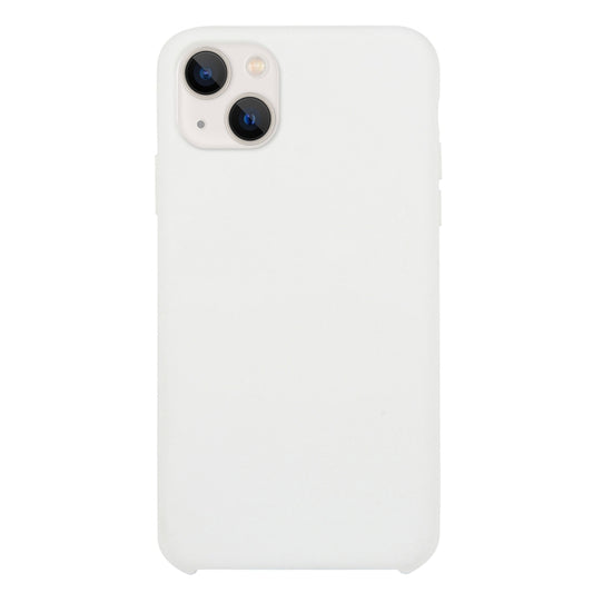 For iPhone 13 Solid Silicone Phone Case(White) by bashfashion