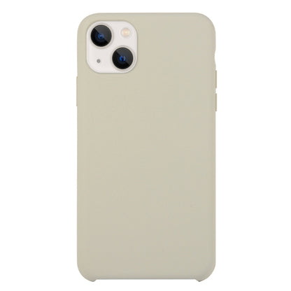 For iPhone 13 Solid Silicone Phone Case(Rock Ash) by bashfashion