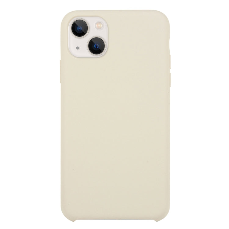For iPhone 13 Solid Silicone Phone Case(Antique White) by bashfashion