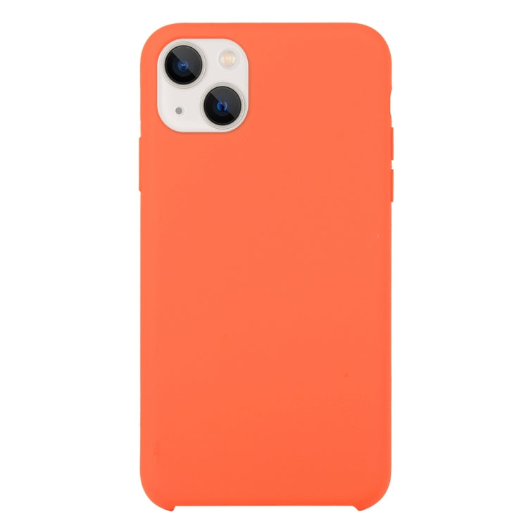For iPhone 13 Solid Silicone Phone Case(Orange) by bashfashion