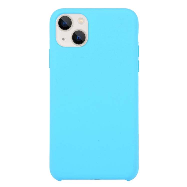 For iPhone 13 Solid Silicone Phone Case(Sky Blue) by bashfashion