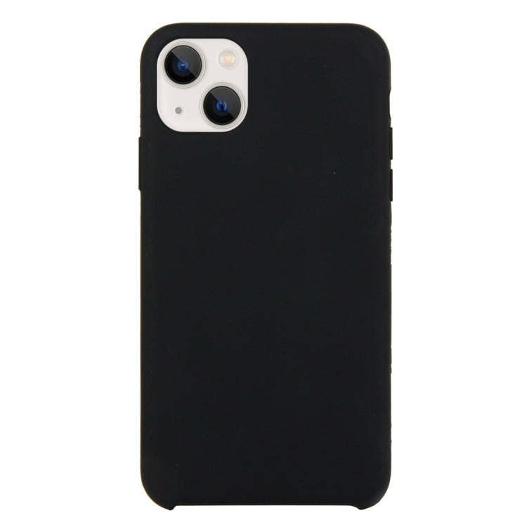 For iPhone 13 Solid Silicone Phone Case(Black) by bashfashion