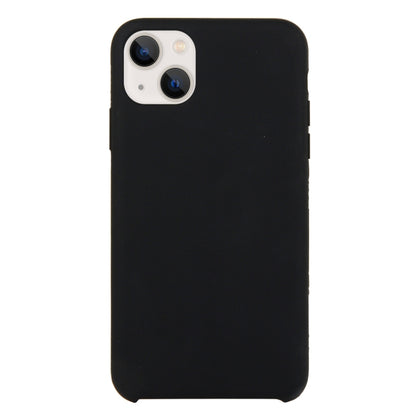 For iPhone 13 Solid Silicone Phone Case(Black) by bashfashion