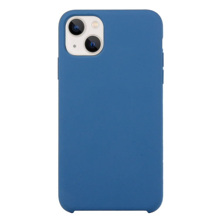 For iPhone 13 Solid Silicone Phone Case(Sea Blue) by bashfashion