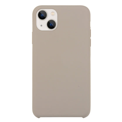 For iPhone 13 Solid Silicone Phone Case(Pebble) by bashfashion