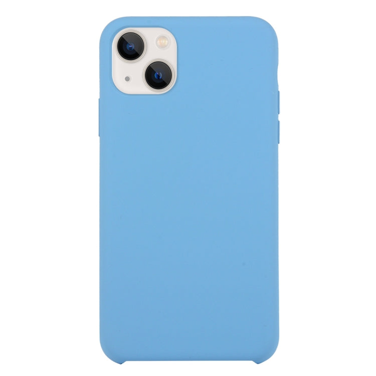 For iPhone 13 Solid Silicone Phone Case(Azure) by bashfashion