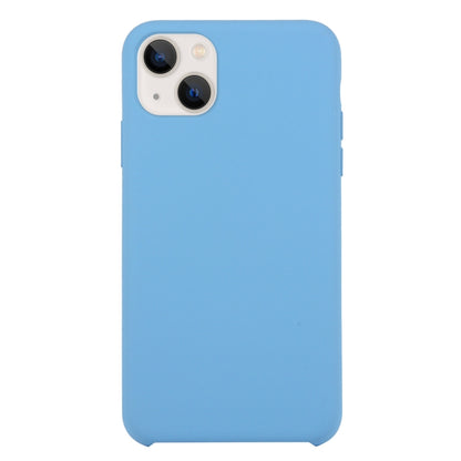 For iPhone 13 Solid Silicone Phone Case(Azure) by bashfashion