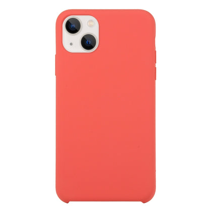 For iPhone 13 Solid Silicone Phone Case(Camellia Red) by bashfashion
