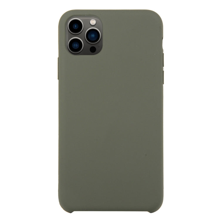 For iPhone 13 Pro Solid Silicone Phone Case (Olive Green) by bashfashion