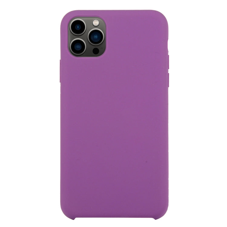 For iPhone 13 Pro Max Solid Silicone Phone Case (Purple) by bashfashion