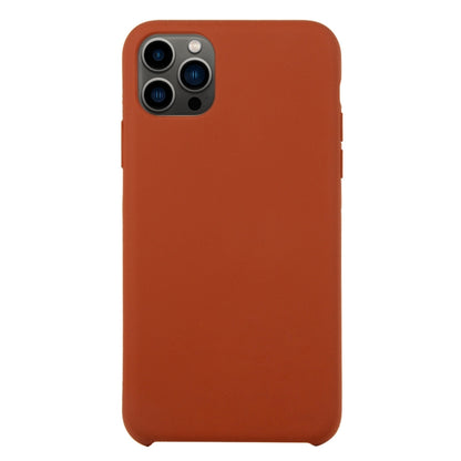 For iPhone 13 Pro Max Solid Silicone Phone Case (Saddle Brown) by bashfashion