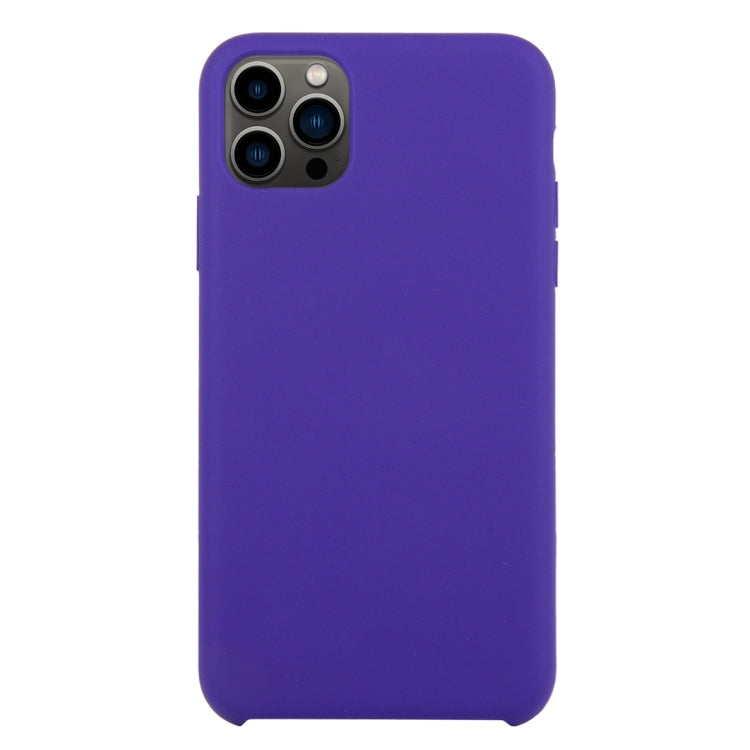 For iPhone 13 Pro Max Solid Silicone Phone Case (Deep Purple) by bashfashion