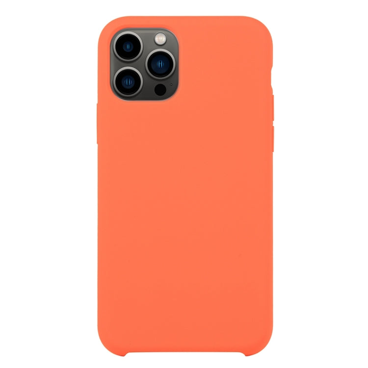 For iPhone 13 Pro Max Solid Silicone Phone Case (Orange Red) by bashfashion