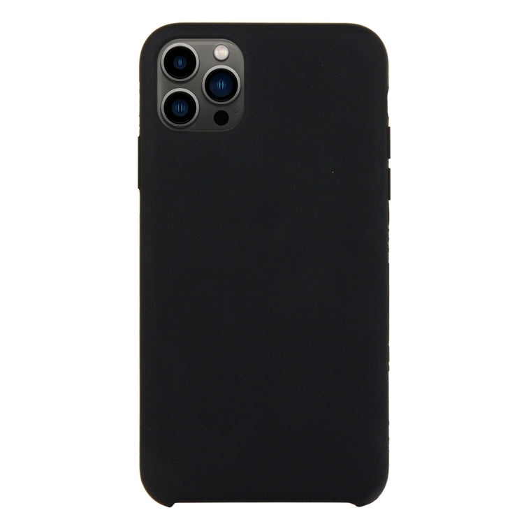 For iPhone 13 Pro Max Solid Silicone Phone Case (Black) by bashfashion