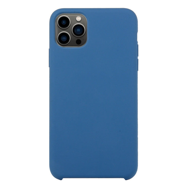 For iPhone 13 Pro Max Solid Silicone Phone Case (Sea Blue) by bashfashion