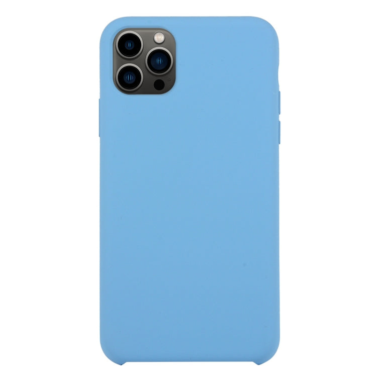 For iPhone 13 Pro Max Solid Silicone Phone Case (Azure) by bashfashion