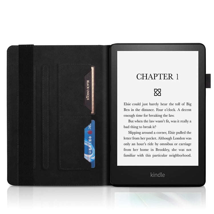 For Amazon Kindle Paperwhite 5 2021 Life Tree Series Leather Tablet Case(Black) by bashfashion