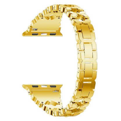 Stainless Steel Watch Band For Apple Watch Series 9&8&7 41mm / SE 3&SE 2&6&SE&5&4 40mm / 3&2&1 38mm(Gold) by bashfashion