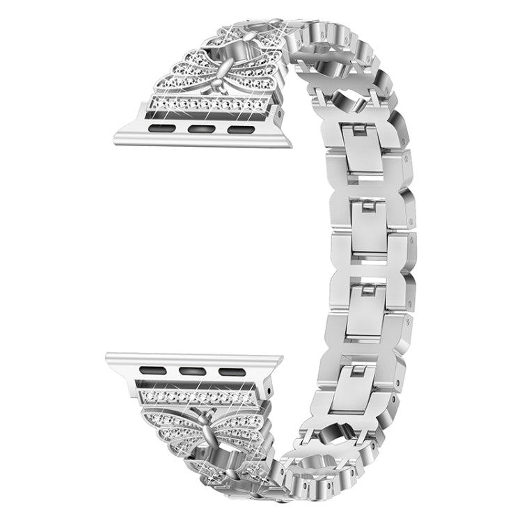 Stainless Steel Watch Band For Apple Watch Series 9&8&7 41mm / SE 3&SE 2&6&SE&5&4 40mm / 3&2&1 38mm(Silver) by bashfashion