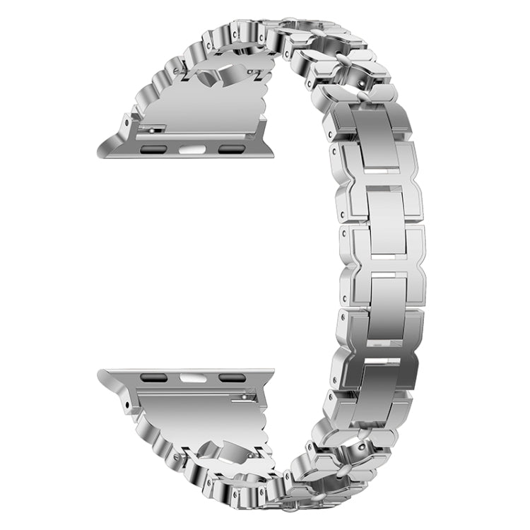 Stainless Steel Watch Band For Apple Watch Series 9&8&7 41mm / SE 3&SE 2&6&SE&5&4 40mm / 3&2&1 38mm(Silver) by bashfashion