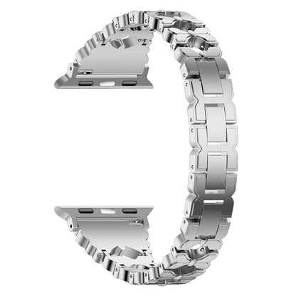 Stainless Steel Watch Band For Apple Watch Series 9&8&7 41mm / SE 3&SE 2&6&SE&5&4 40mm / 3&2&1 38mm(Silver) by bashfashion
