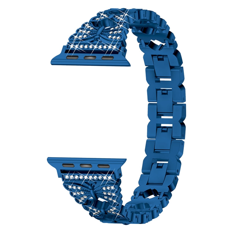 Stainless Steel Watch Band For Apple Watch Ultra 49mm&Watch Ultra 2 49mm / Series 9&8&7 45mm / SE 3&SE 2&6&SE&5&4 44mm / 3&2&1 42mm(Blue) by bashfashion