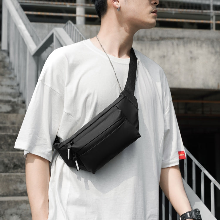 cxs-321 Adjustable Oxford Cloth Waist Bag for Men, Size: 32 x 12 x 6cm(Silver) by bashfashion