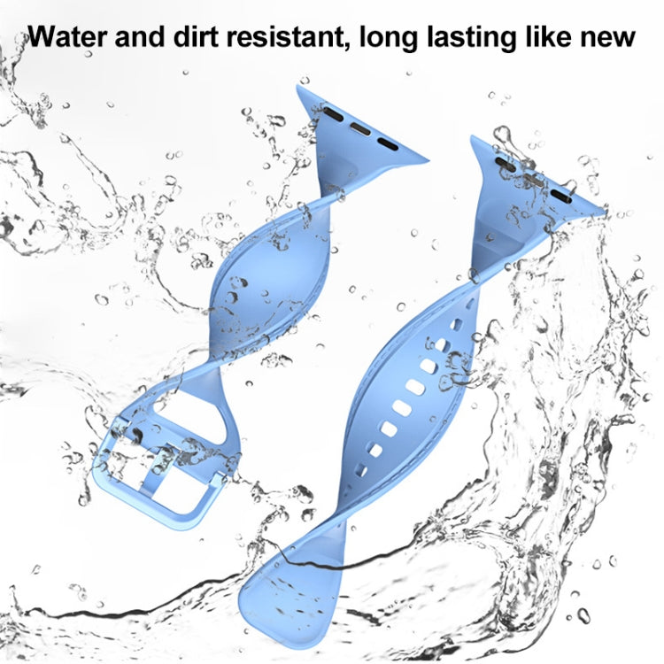 Silicone Watch Band For Apple Watch Ultra 49mm&Watch Ultra 2 49mm / Series 9&8&7 45mm / SE 3&SE 2&6&SE&5&4 44mm / 3&2&1 42mm(White) by bashfashion