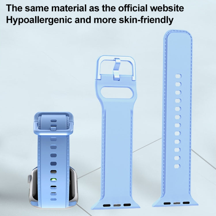 Silicone Watch Band For Apple Watch Ultra 49mm&Watch Ultra 2 49mm / Series 9&8&7 45mm / SE 3&SE 2&6&SE&5&4 44mm / 3&2&1 42mm(Denim Blue) by bashfashion