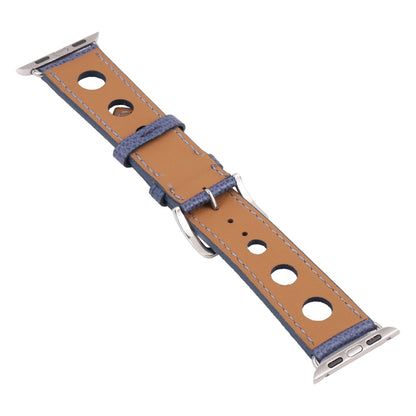 PU Silver Buckle Watch Band For Apple Watch Ultra 49mm&Watch Ultra 2 49mm / Series 9&8&7 45mm / SE 3&SE 2&6&SE&5&4 44mm / 3&2&1 42mm(Royal Blue) by bashfashion