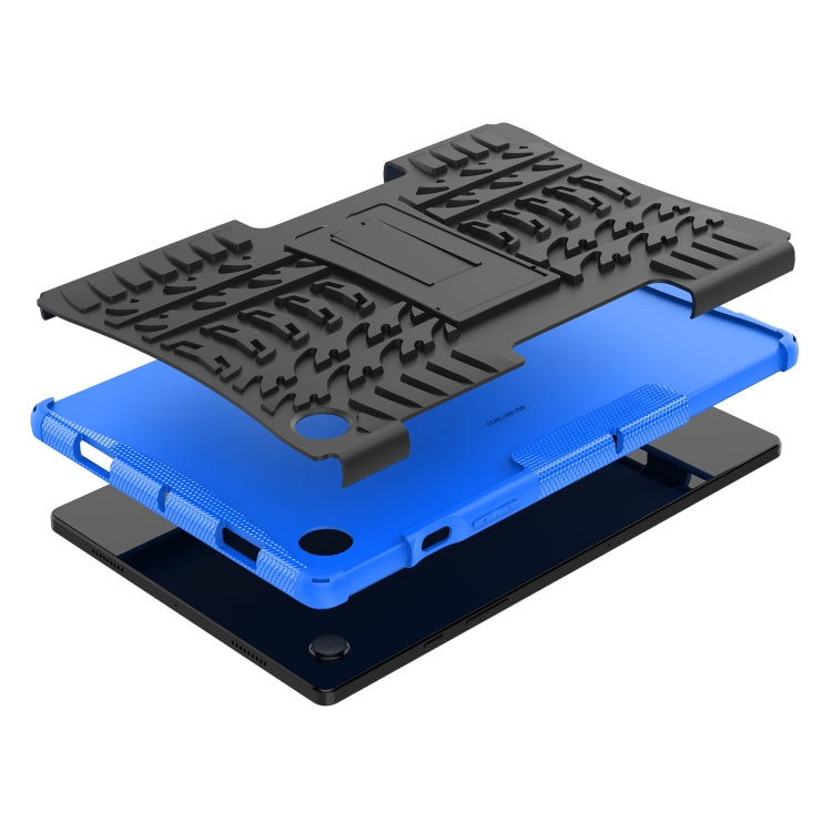 For Samsung Galaxy Tab A8 10.5 (2021) Tire Texture TPU + PC Tablet Case(Blue) by bashfashion