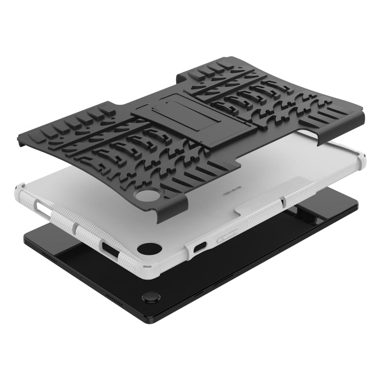 For Samsung Galaxy Tab A8 10.5 (2021) Tire Texture TPU + PC Tablet Case(White) by bashfashion