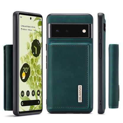 For Google Pixel 6 Pro DG.MING M1 Series 3-Fold Multi Card Wallet Back Cover Leather Phone Case(Green) by DG.MING
