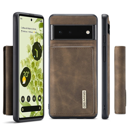 For Google Pixel 6 Pro DG.MING M1 Series 3-Fold Multi Card Wallet Back Cover Leather Phone Case(Coffee) by DG.MING