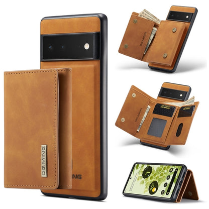 For Google Pixel 6 Pro DG.MING M1 Series 3-Fold Multi Card Wallet Back Cover Leather Phone Case(Brown) by DG.MING