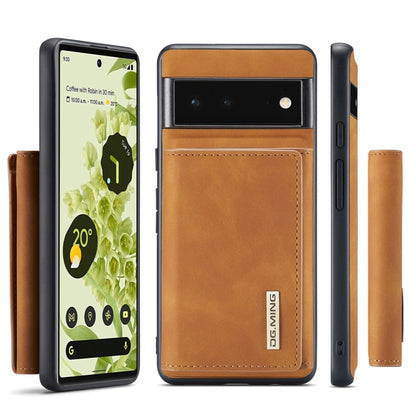For Google Pixel 6 Pro DG.MING M1 Series 3-Fold Multi Card Wallet Back Cover Leather Phone Case(Brown) by DG.MING