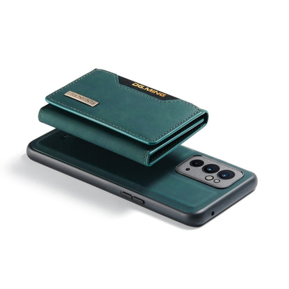 For OnePlus 9RT 5G DG.MING M2 Series 3-Fold Multi Card Bag Back Cover Leather Phone Case(Green) by DG.MING