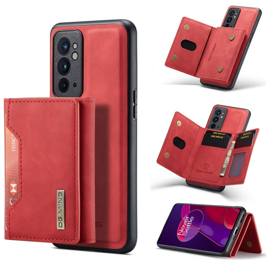 For OnePlus 9RT 5G DG.MING M2 Series 3-Fold Multi Card Bag Back Cover Leather Phone Case(Red) by DG.MING