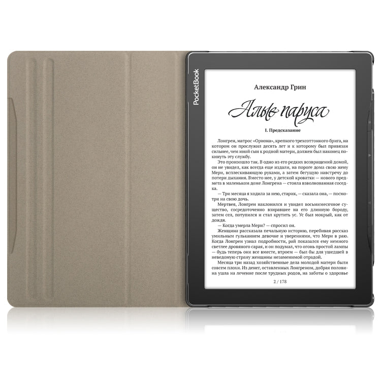 For Realme PocketBook PB970 360 Degrees Rotation Leather Tablet Case(Grey) by bashfashion